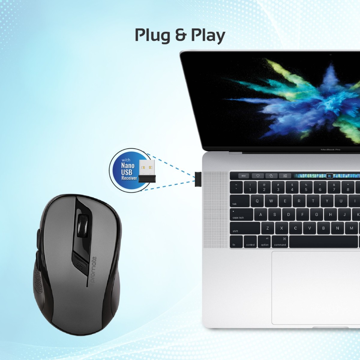 Dell XPS 13 Wireless Mice, Full Size 1600DPI Optical Travel Cordless